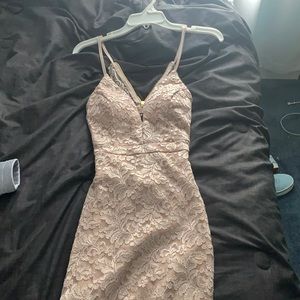 new dress, very sparkly, tight fitted